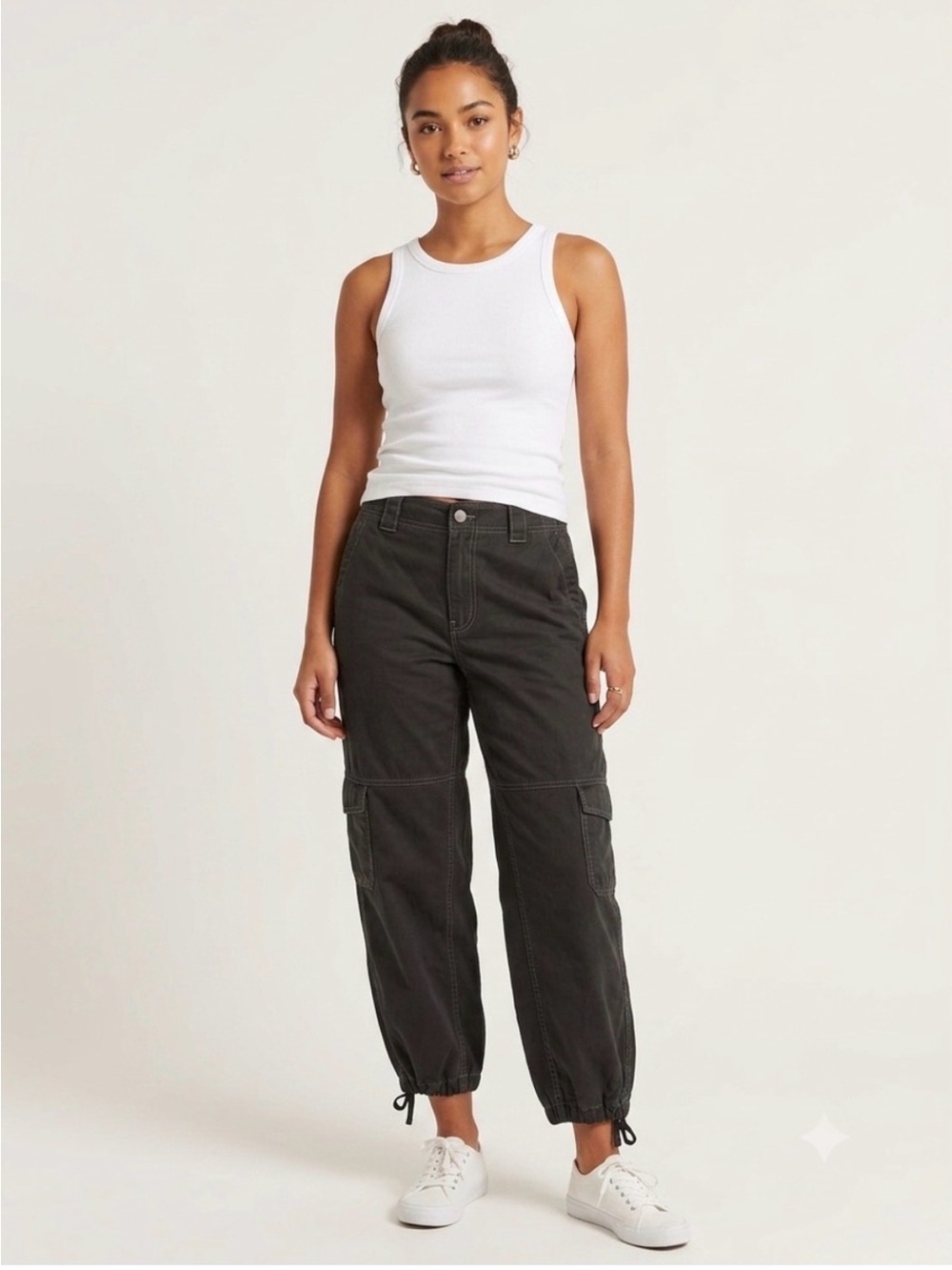 Women’s Charcoal Grey Cargo Pants - Utility Style